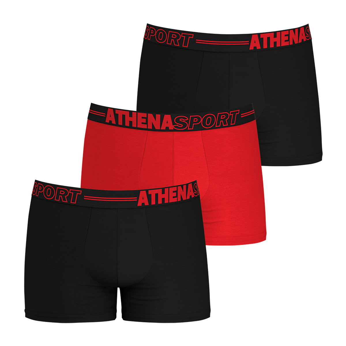 3er-Pack Boxerpants, unifarbener Mikrofaser-Stretch von Athena