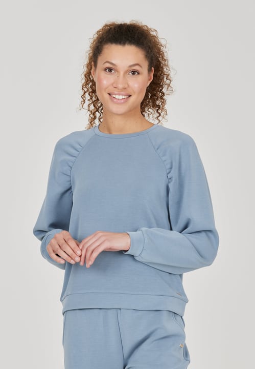 Athlecia W Jillnana Ballon Sleeve Sweat Pullover denim von Athlecia