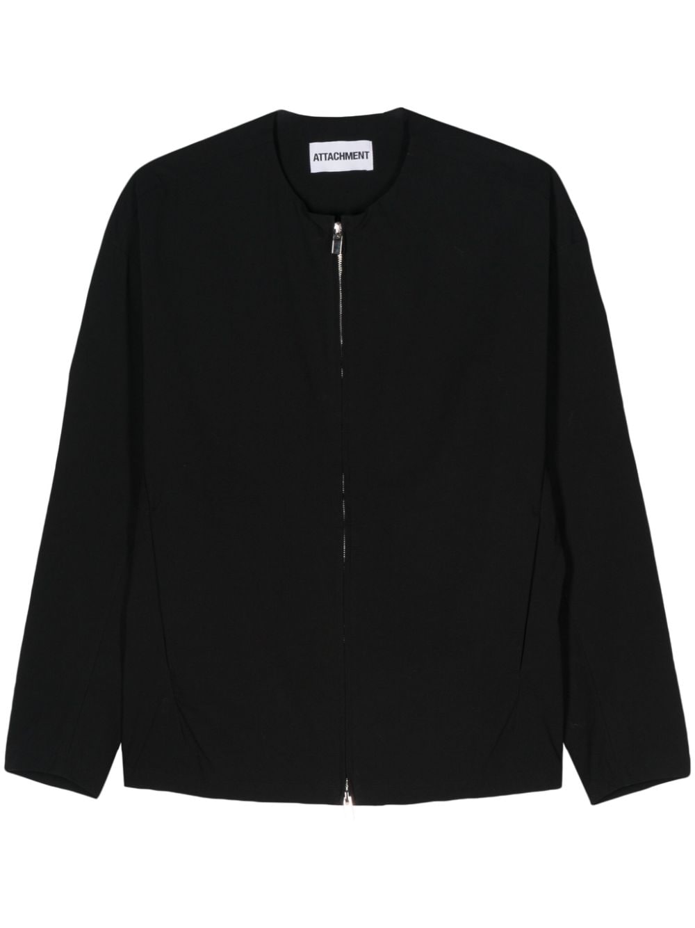 Attachment collarless zip-up jacket - Black von Attachment