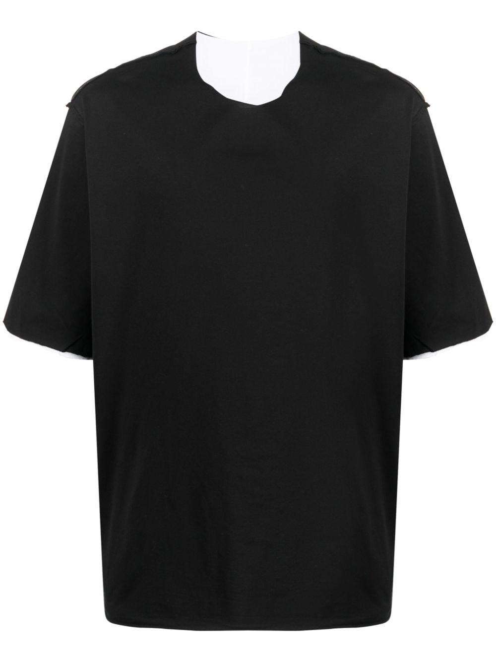 Attachment crew-neck cotton T-shirt - Black von Attachment