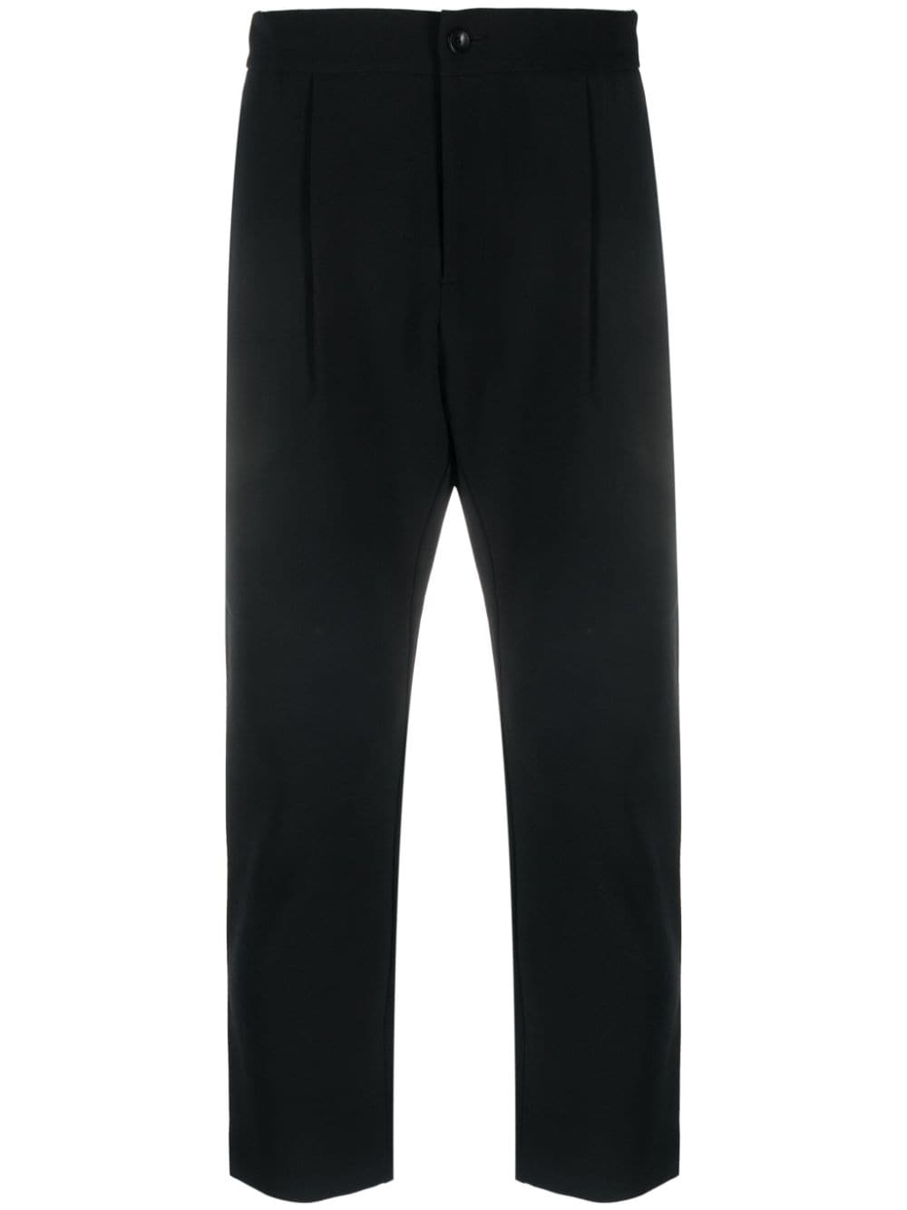 Attachment pleat-detail straight-leg trousers - Black von Attachment