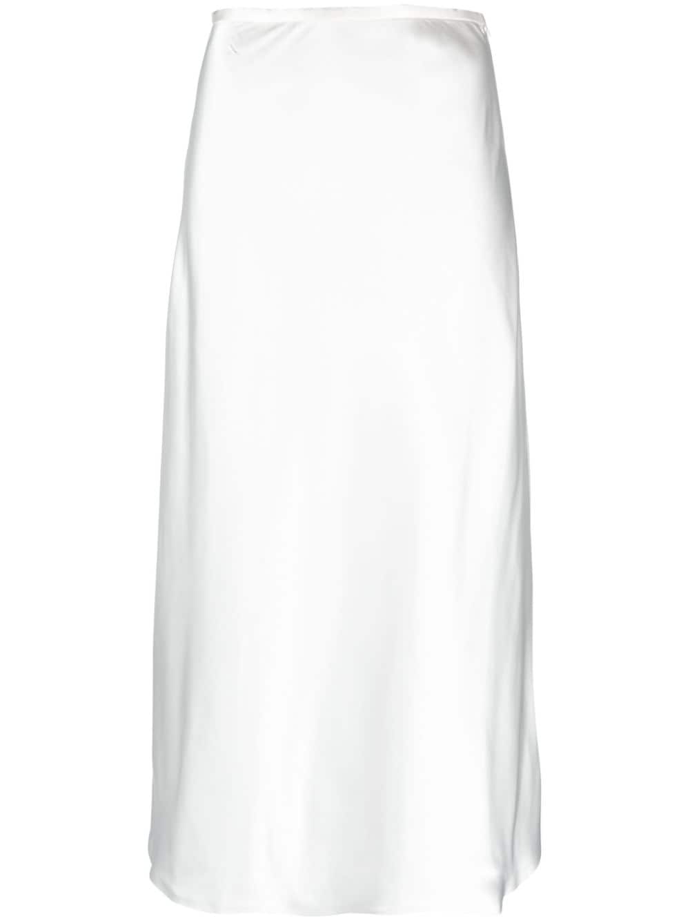 Atu Body Couture A-line satin maxi skirt - White von Atu Body Couture