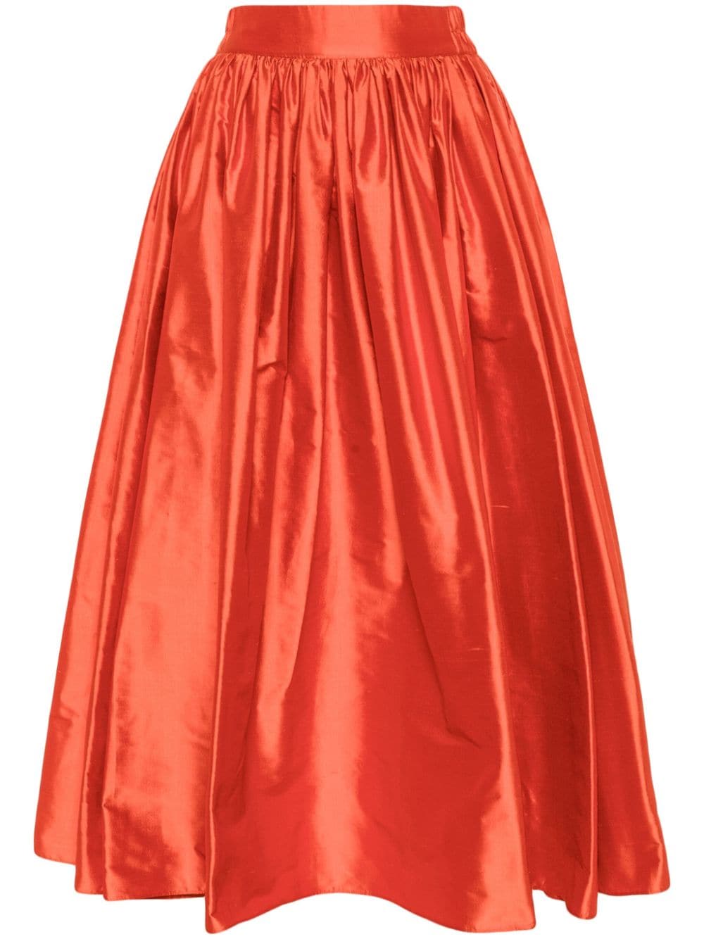 Atu Body Couture gathered silk midi skirt - Orange von Atu Body Couture