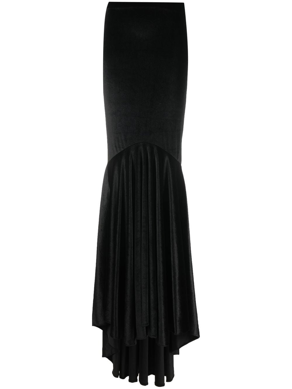 Atu Body Couture high-waisted fishtail maxi velvet skirt - Black von Atu Body Couture