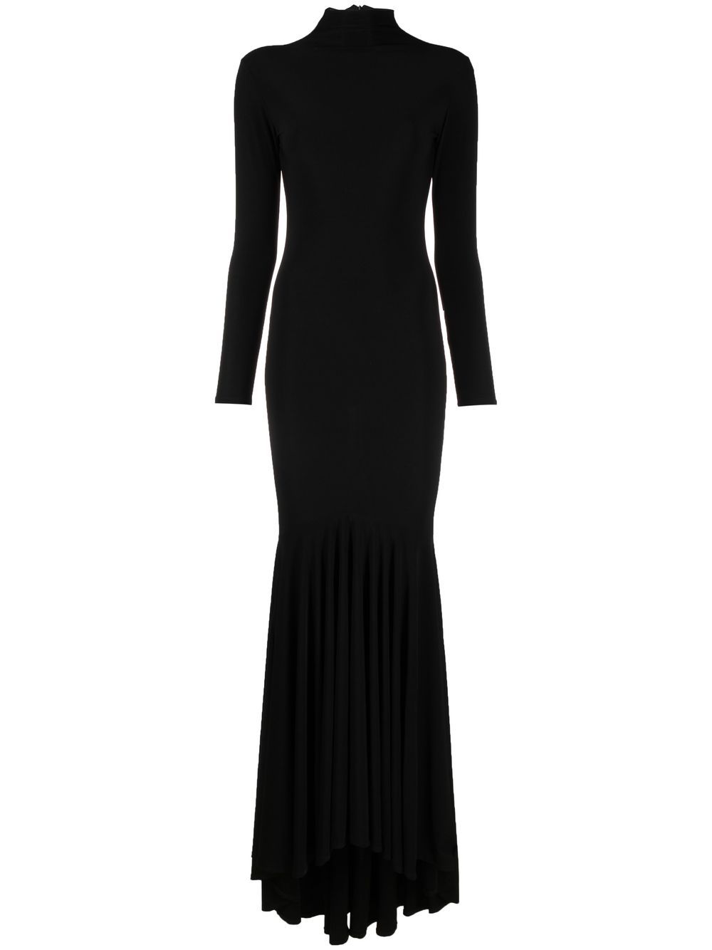 Atu Body Couture long-sleeve flared gown - Black von Atu Body Couture