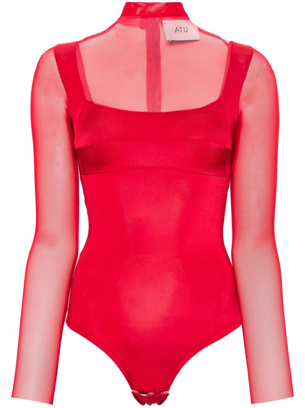 Atu Body Couture mesh-panelling bodysuit - Red von Atu Body Couture