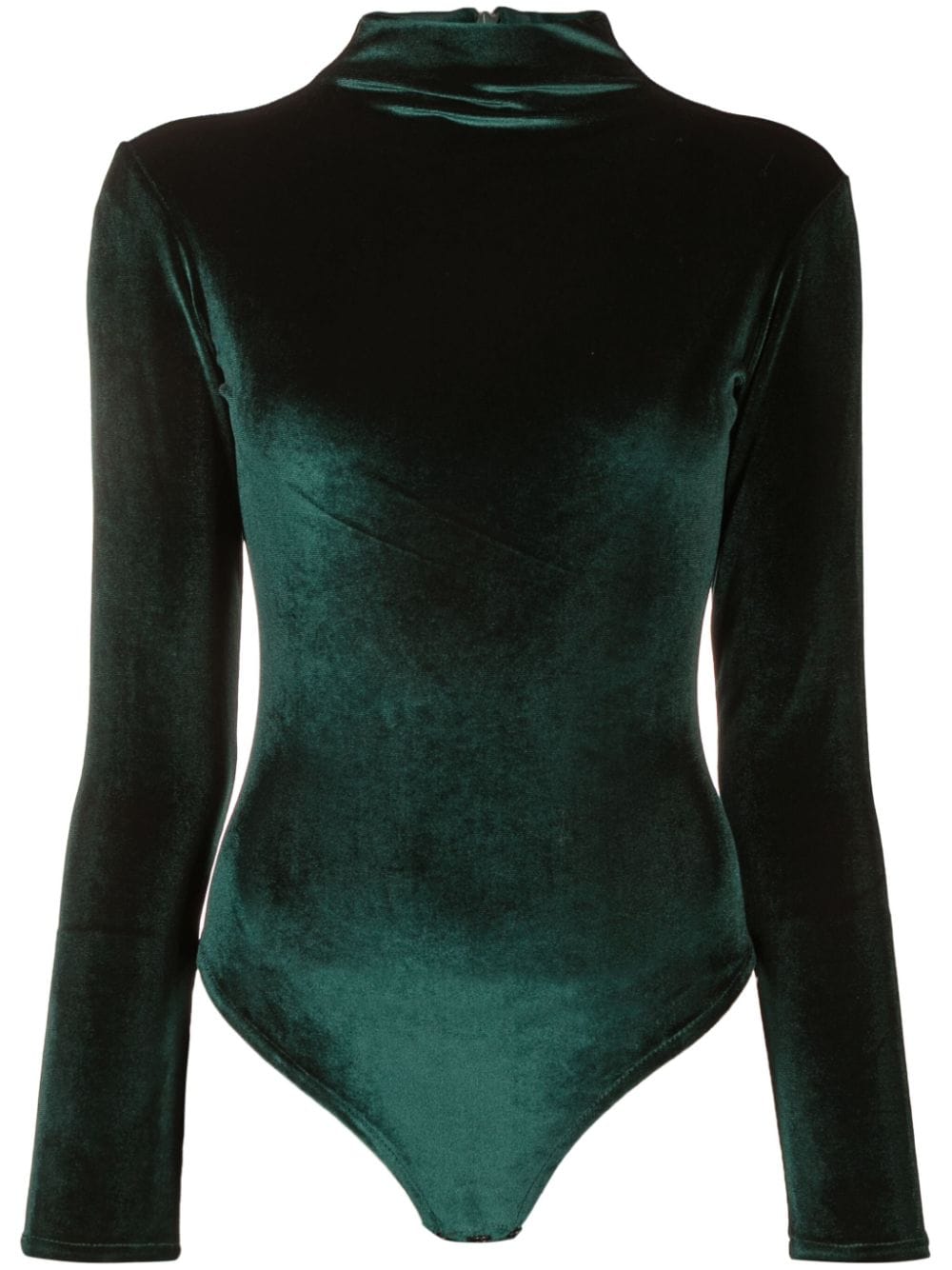 Atu Body Couture mock-neck velvet bodysuit - Green von Atu Body Couture
