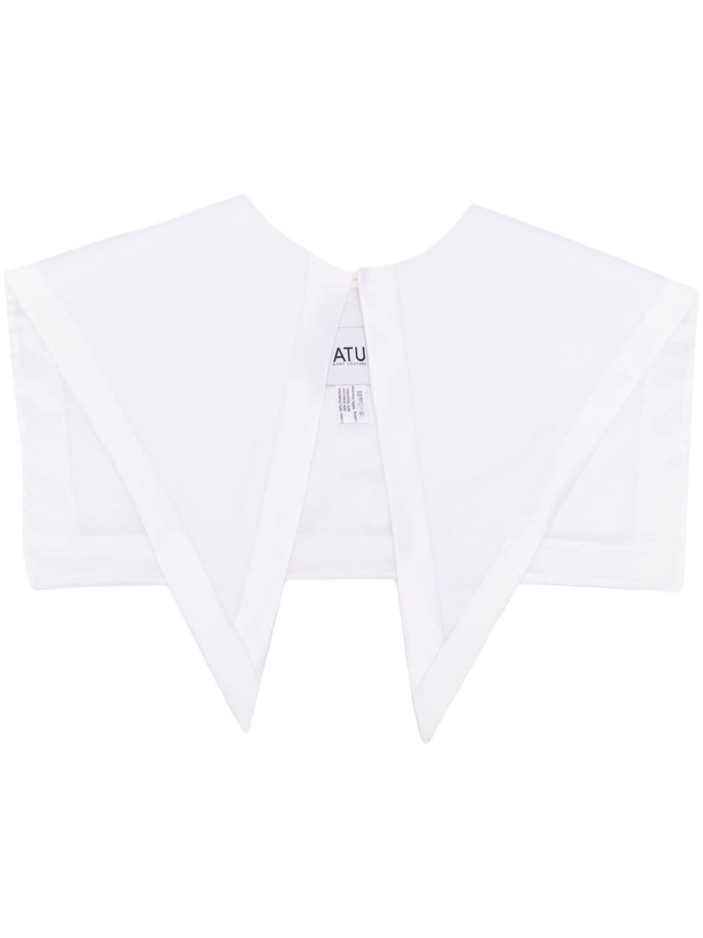 Atu Body Couture oversize point-collar shawl - White von Atu Body Couture