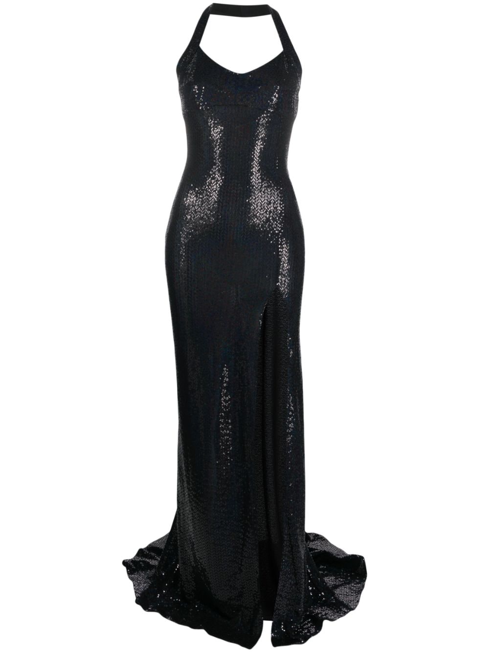 Atu Body Couture sequinned halterneck gown - Black von Atu Body Couture