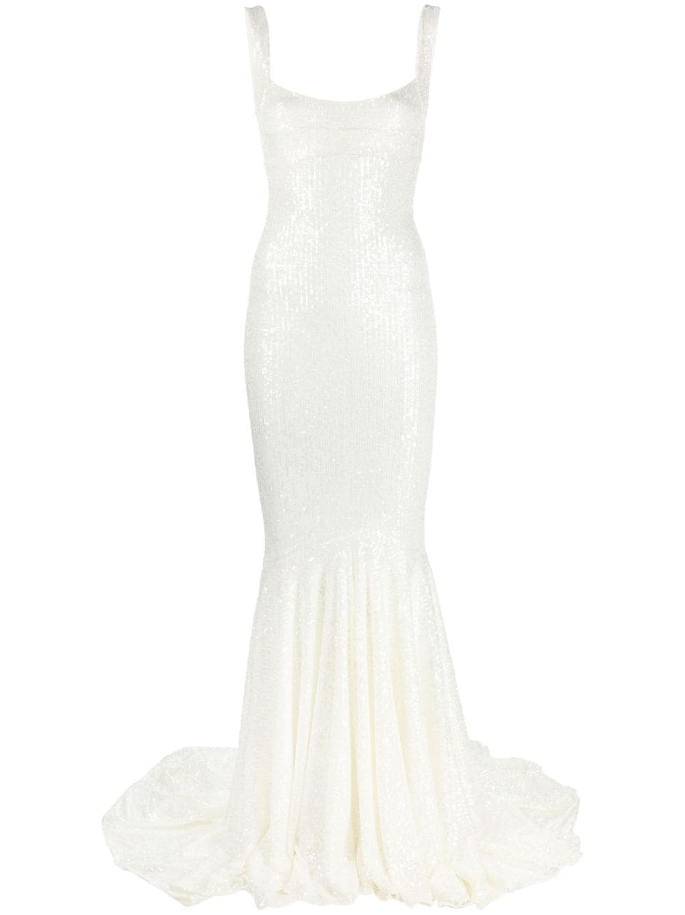 Atu Body Couture sequinned sleeveless mermaid gown - White von Atu Body Couture