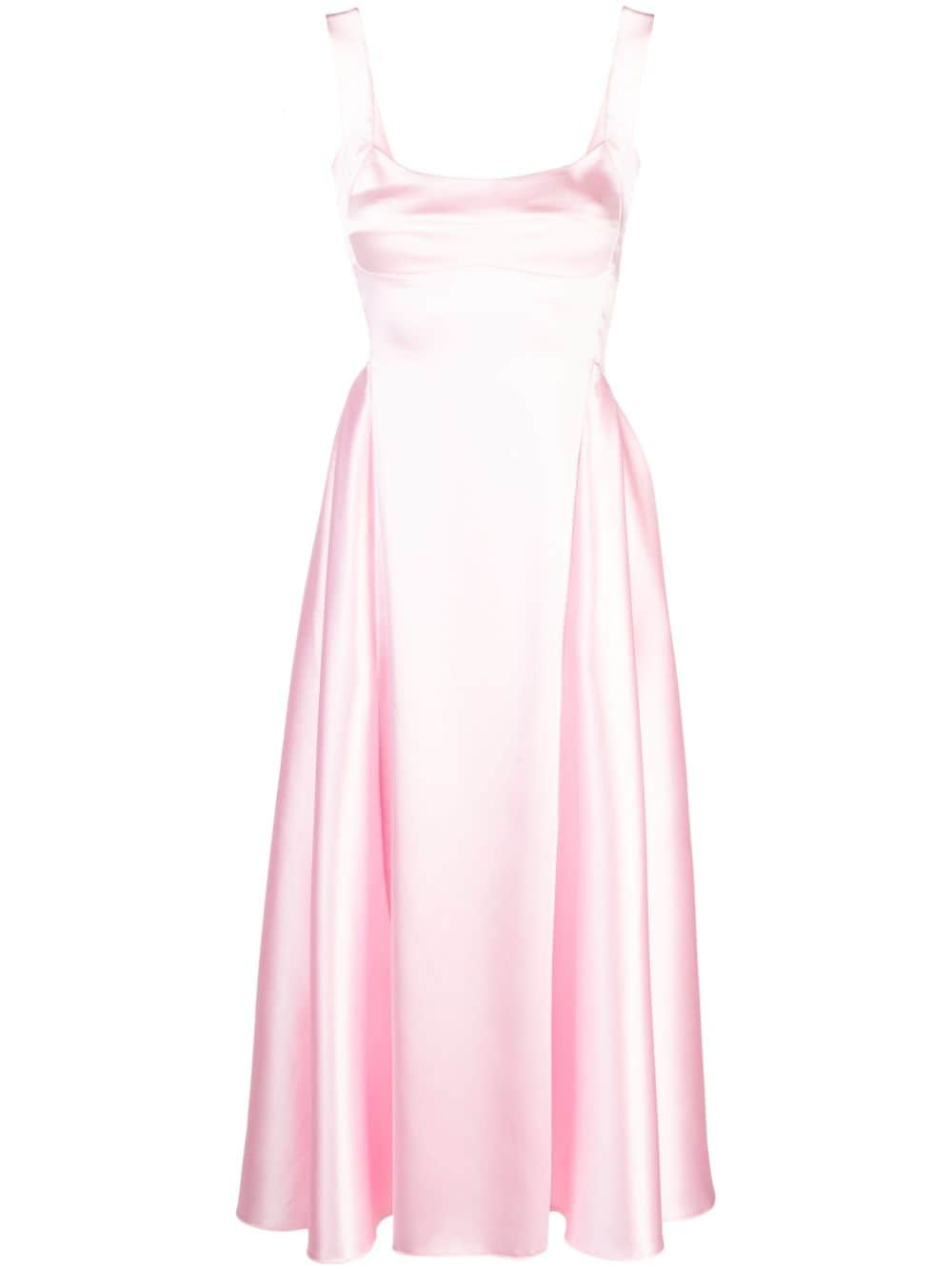 Atu Body Couture square-neck satin maxi dress - Pink von Atu Body Couture