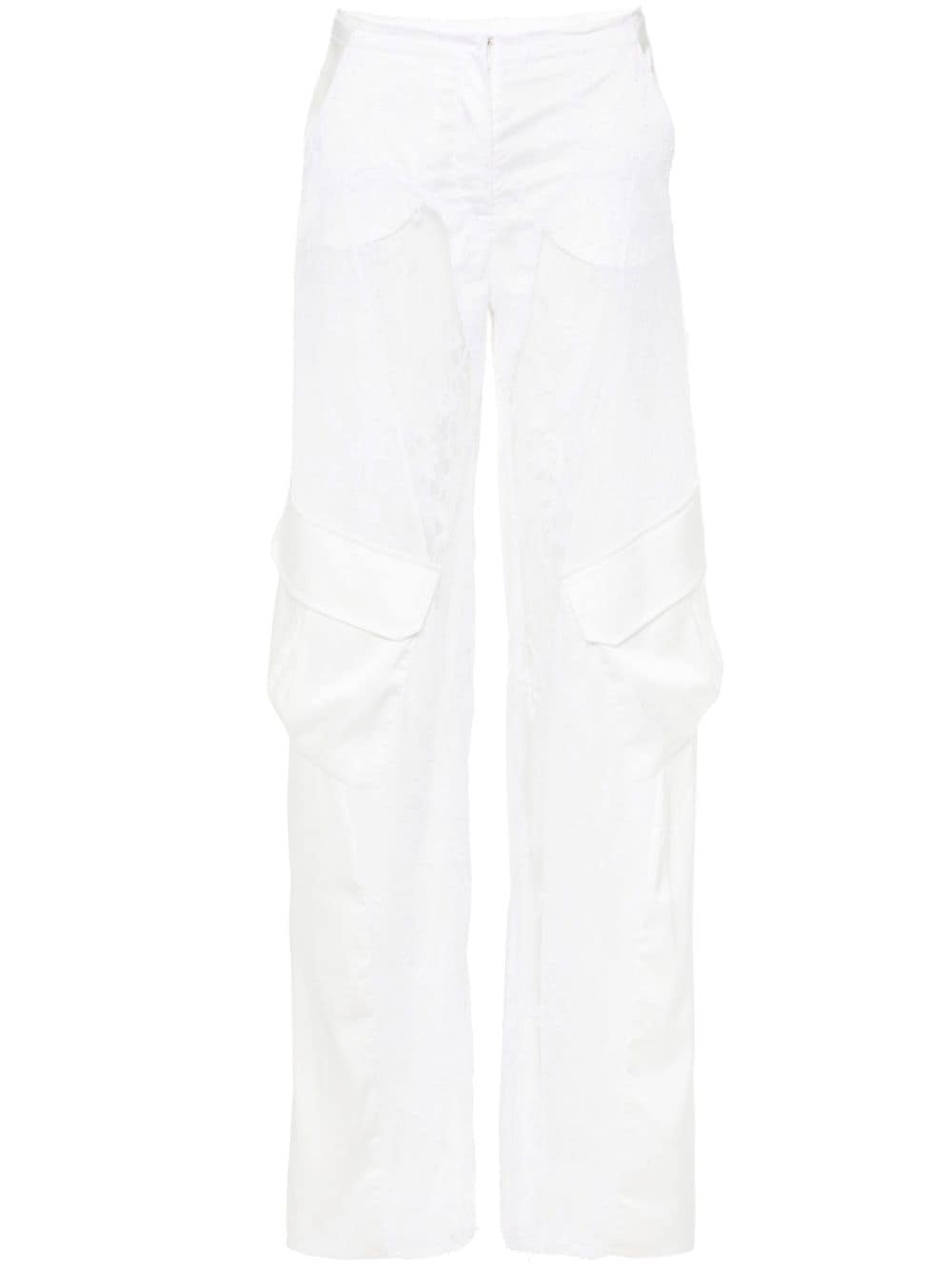 Atu Body Couture x Rue Ra lace cargo trousers - White von Atu Body Couture