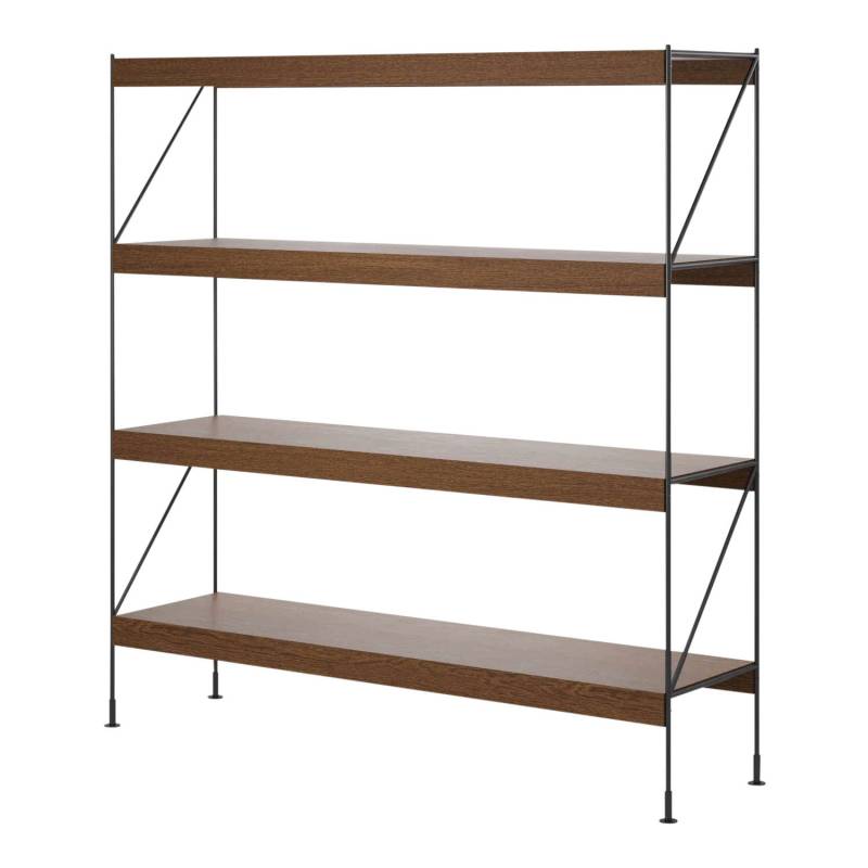 Zet Storage System Regal, Ausführung black steel - natural oak, Grösse h. 70 x l. 153 x b. 40cm von Audo Copenhagen