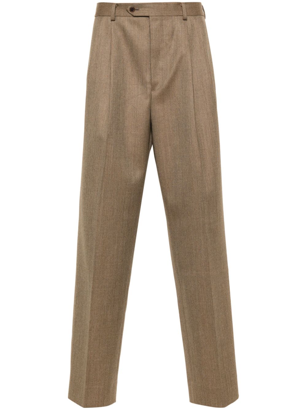 Auralee Bluefaced wool straight-leg trousers - Brown von Auralee