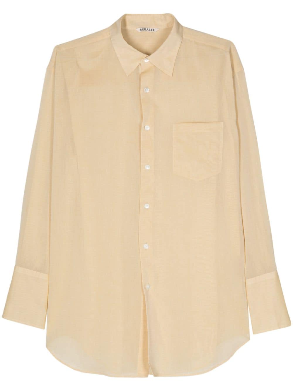 Auralee chambray cotton shirt - Yellow