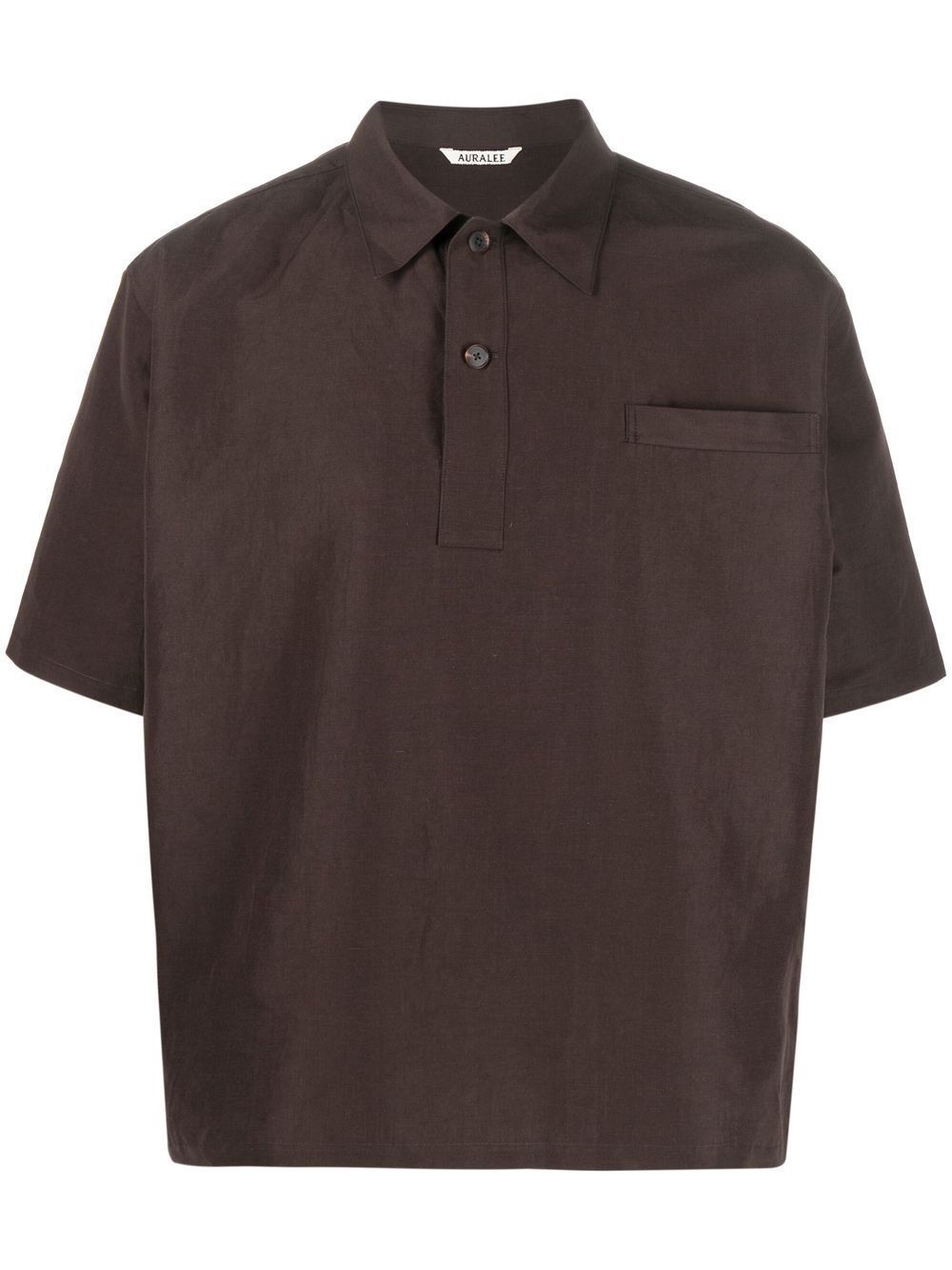 Auralee classic chest-pocket polo shirt - Brown von Auralee