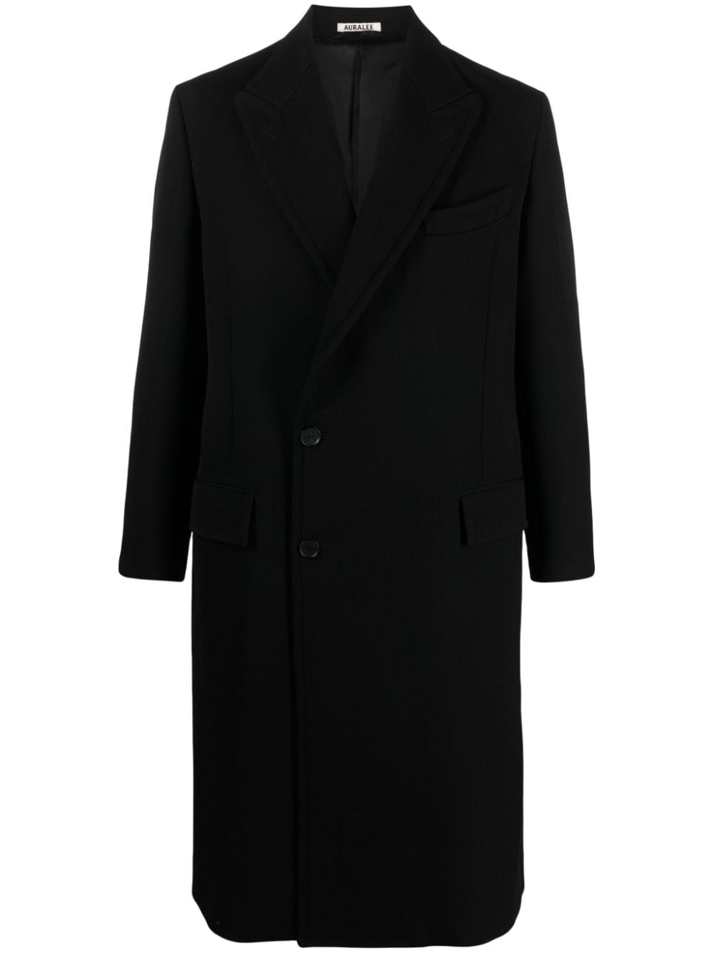 Auralee double-weave wool coat - Black von Auralee