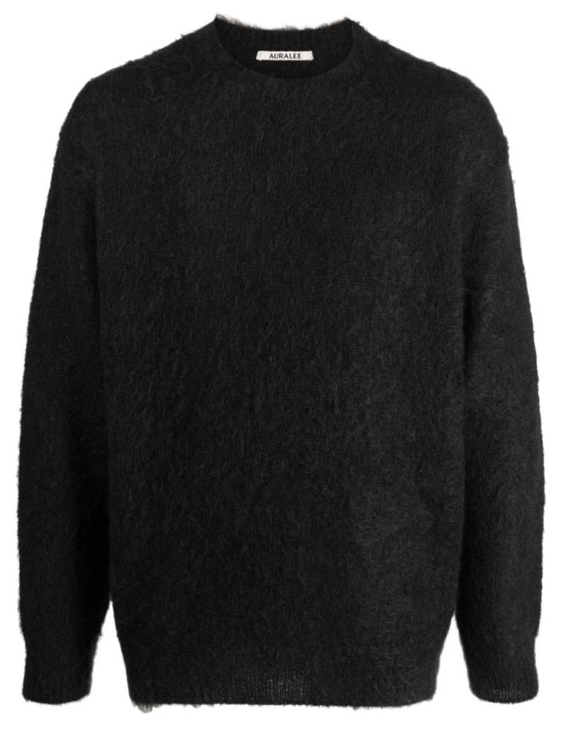 Auralee fleece crew-neck jumper - Black von Auralee