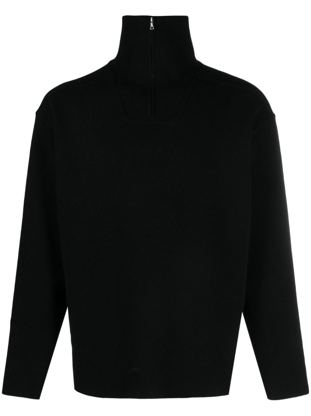 Auralee panelled high-neck sweatshirt - Black von Auralee