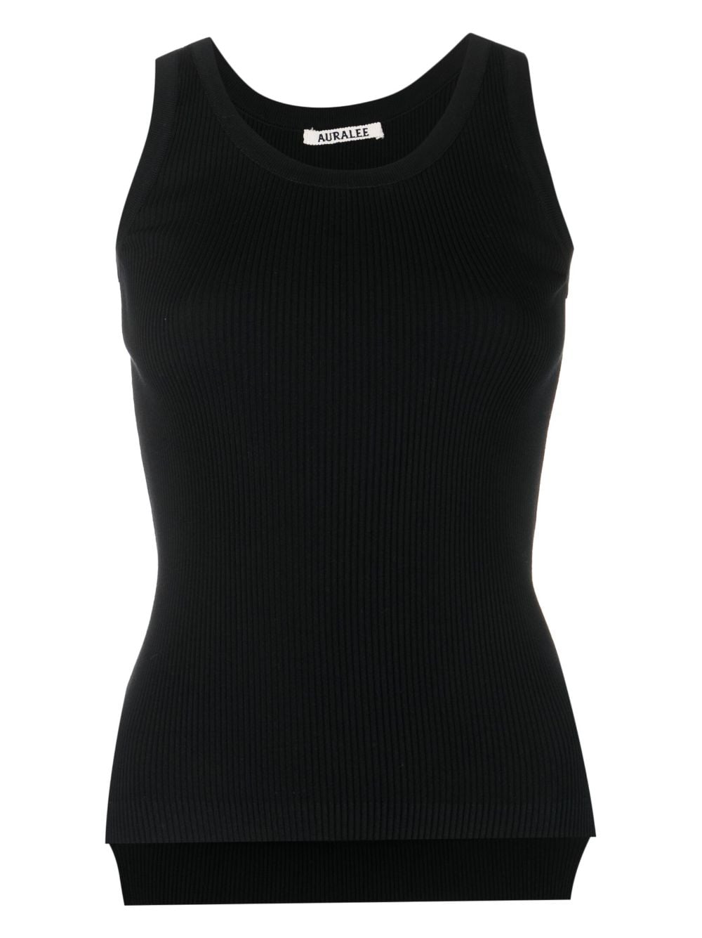 Auralee sleeveless cotton knitted top - Black von Auralee