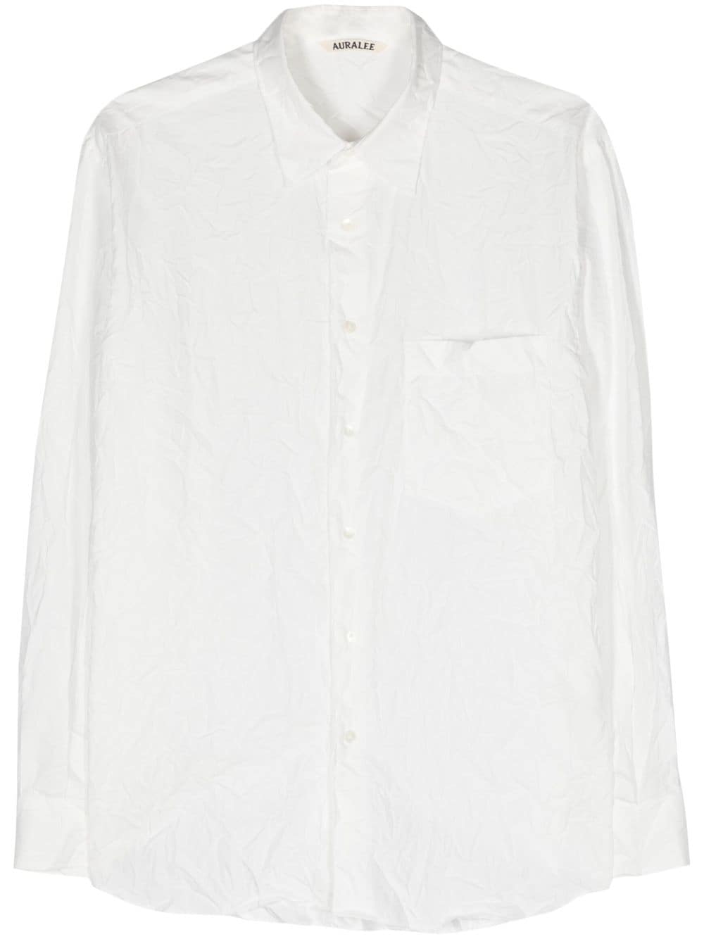Auralee wrinkled-effect cotton shirt - White von Auralee