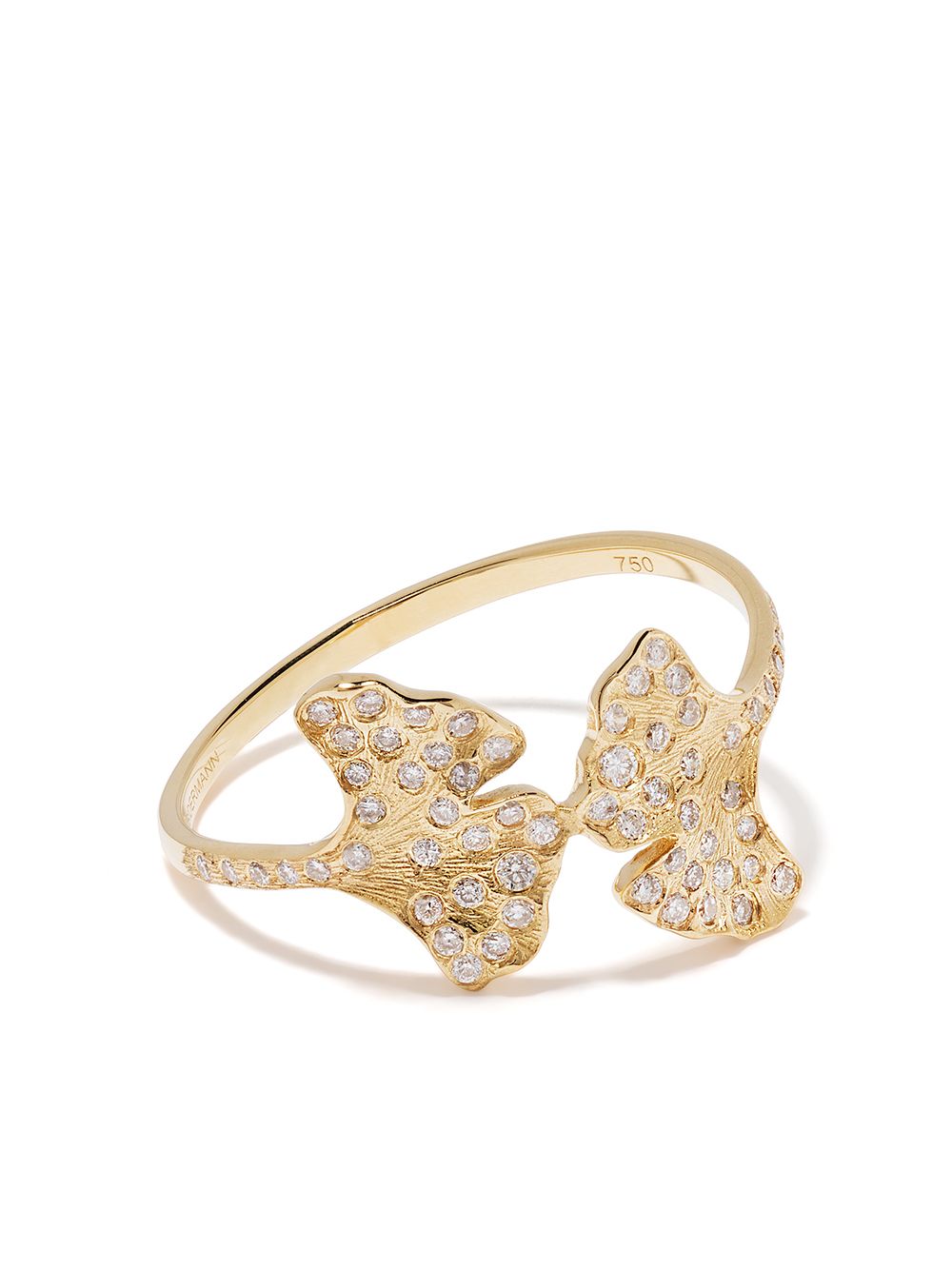 Aurelie Bidermann 18kt yellow gold Ginkgo diamond ring von Aurelie Bidermann
