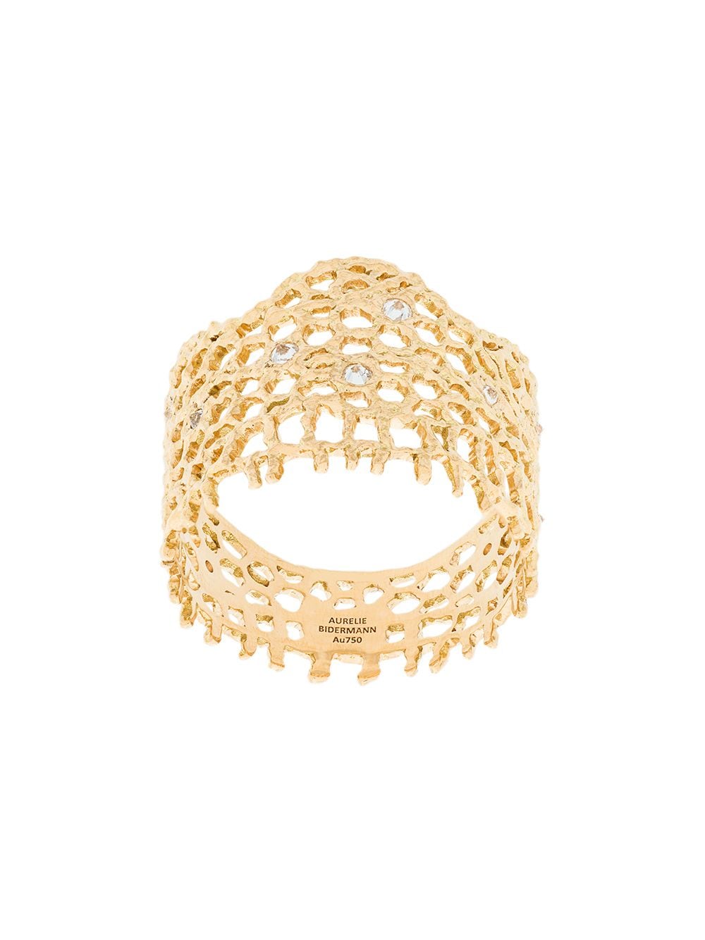 Aurelie Bidermann 18kt yellow gold diamond vintage lace ring - Metallic von Aurelie Bidermann
