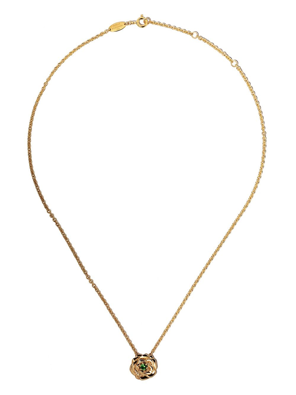 Aurelie Bidermann 18kt yellow gold tsavorite bouquet pendant necklace von Aurelie Bidermann