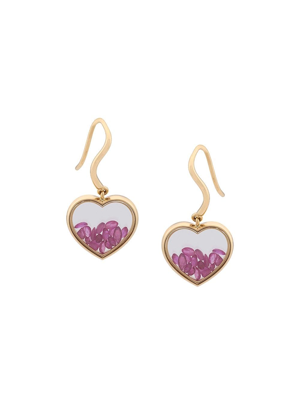 Aurelie Bidermann 'Chivor' ruby heart earrings - Metallic von Aurelie Bidermann