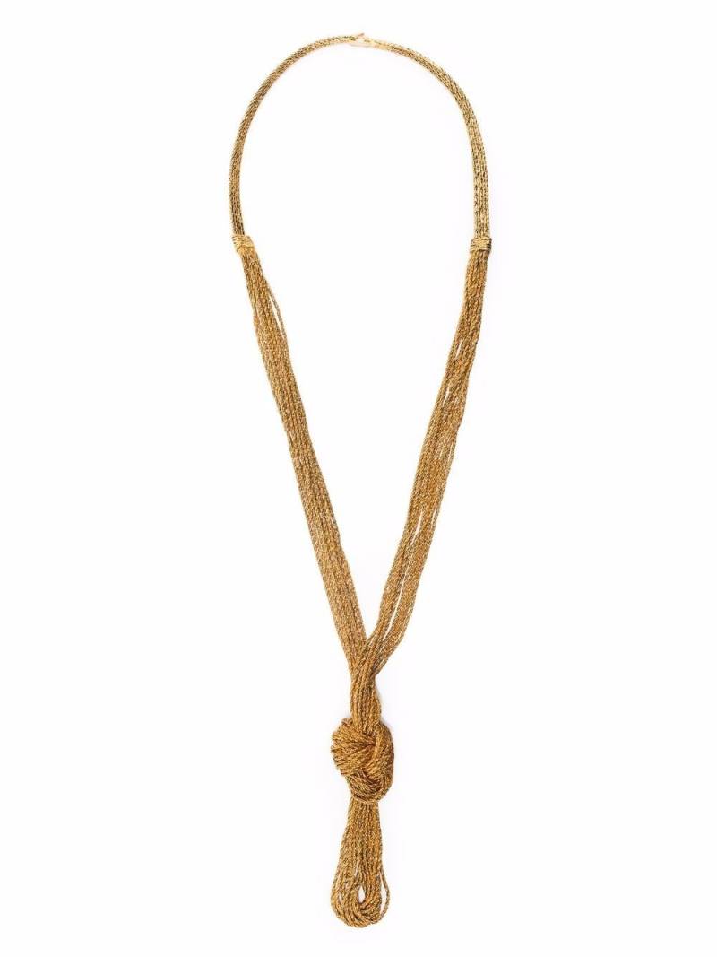 Aurelie Bidermann Miki Dora knot statement necklace - Gold von Aurelie Bidermann