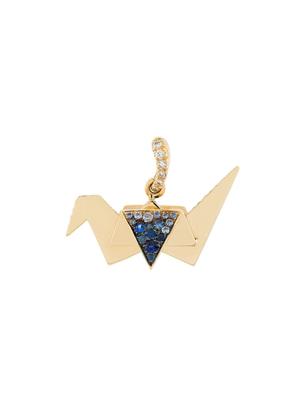 Aurelie Bidermann Origami sapphire and diamond pendant - Metallic von Aurelie Bidermann