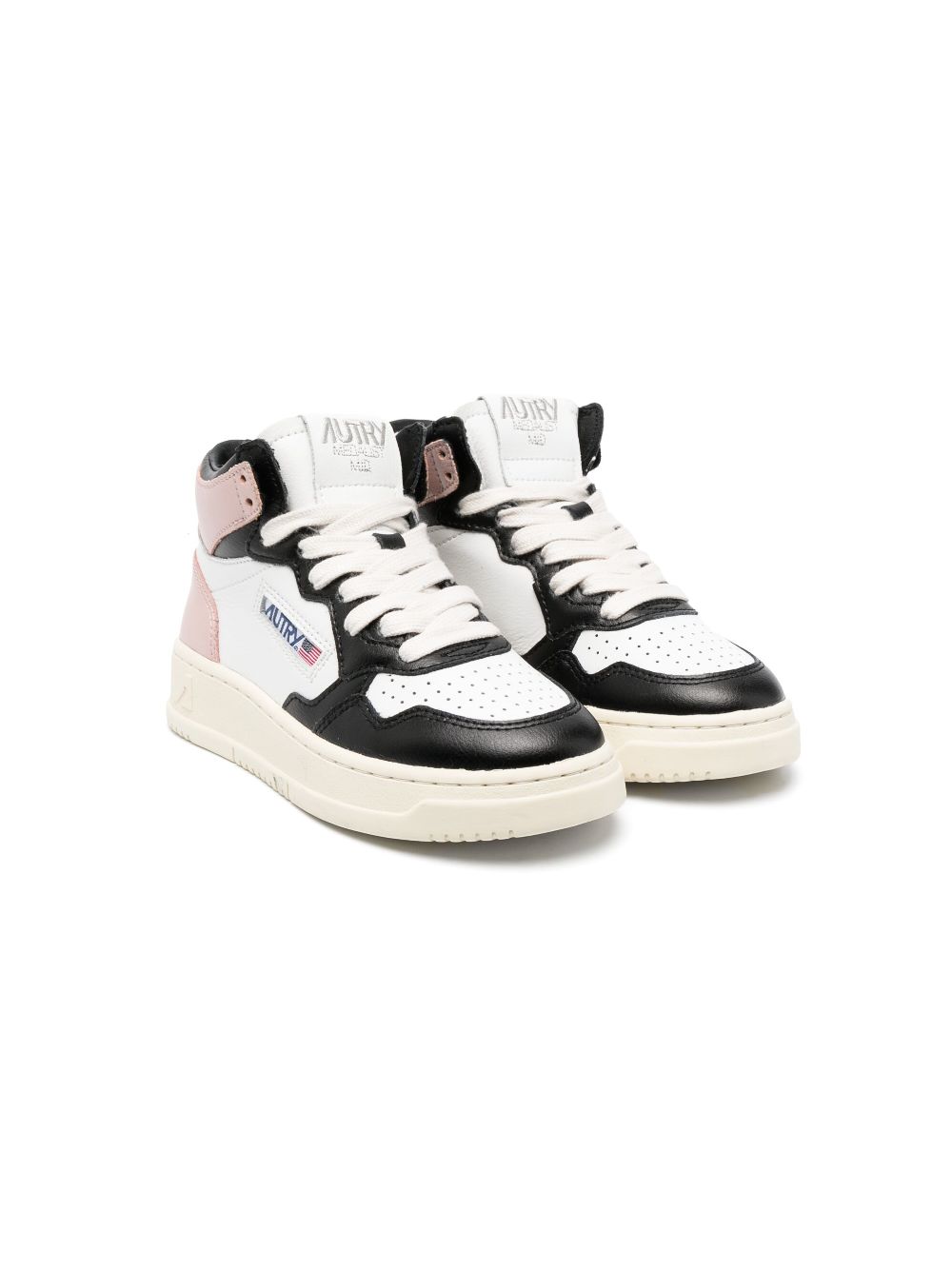 Autry Kids colour-block panelled leather sneakers - Black von Autry Kids