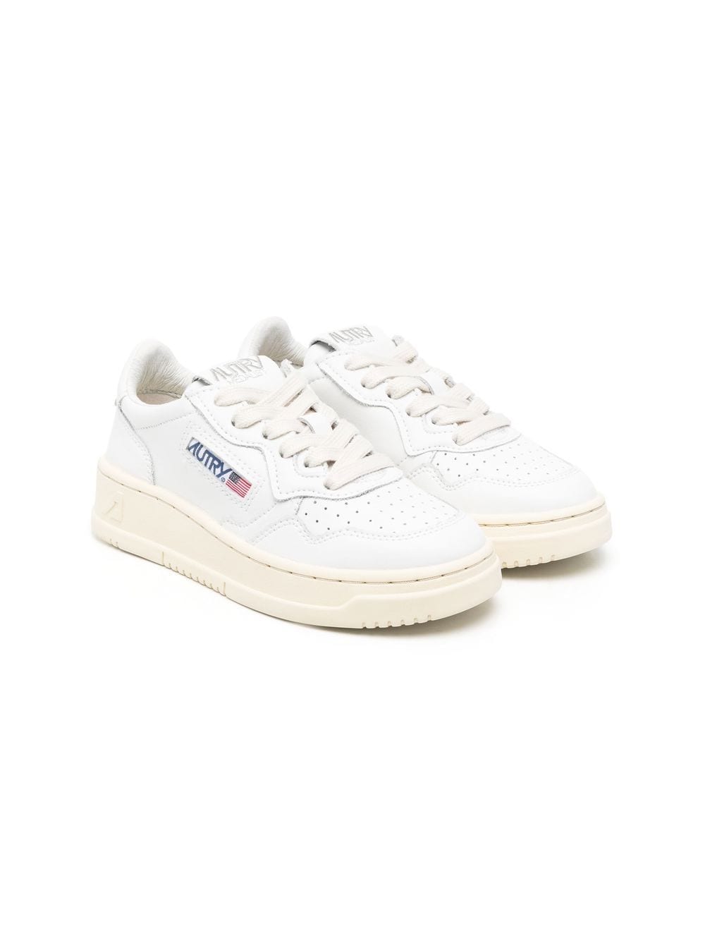 Autry Kids perforated-detailing low-top sneakers - White von Autry Kids