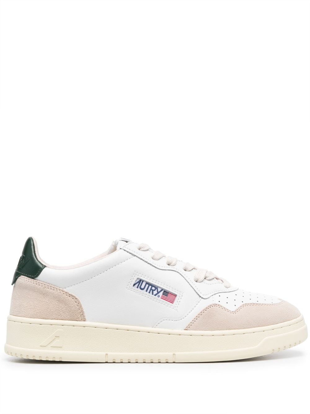 Autry Medalist panelled leather sneakers - White von Autry