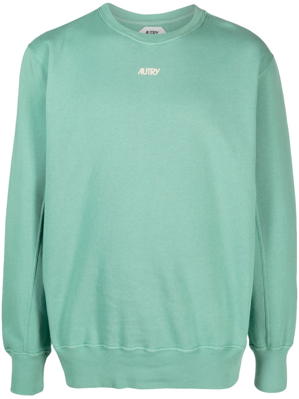 Autry logo-flocked cotton sweatshirt - Green von Autry
