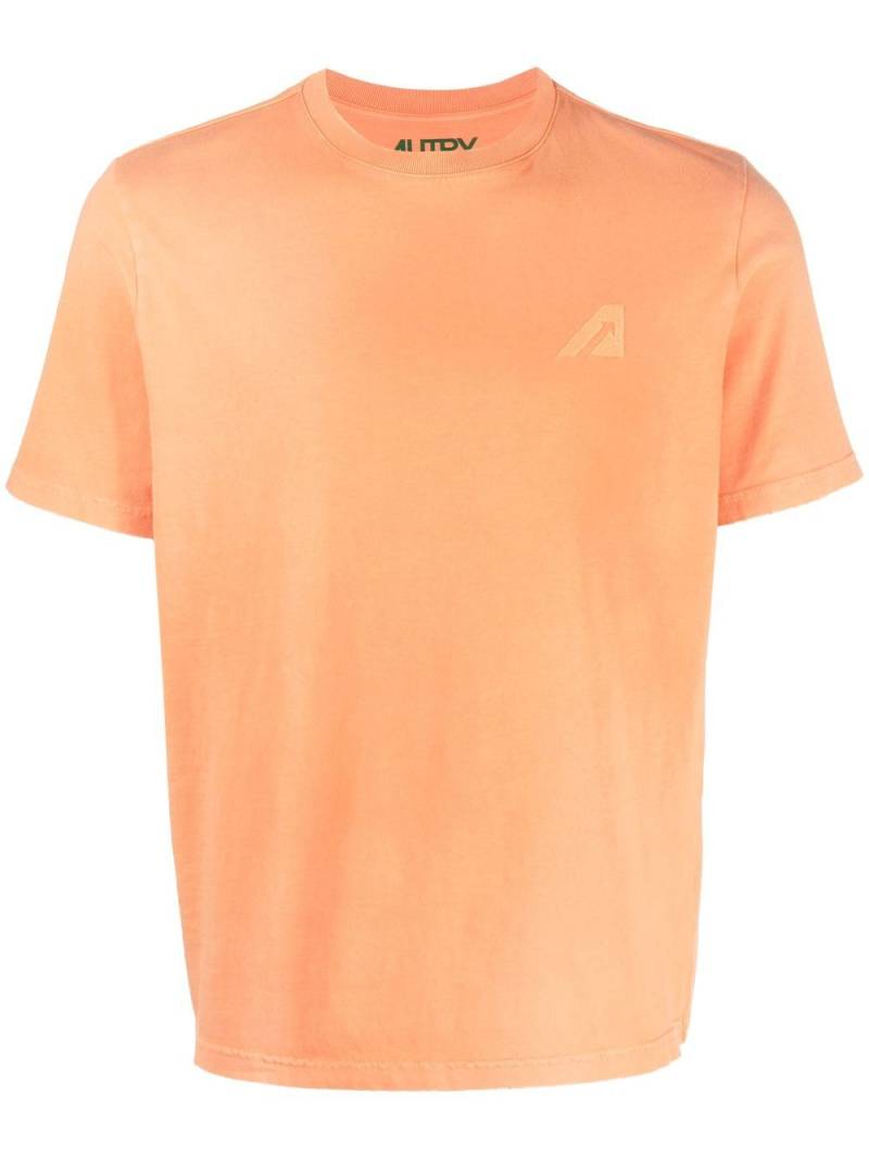 Autry debossed-logo cotton T-shirt - Orange von Autry