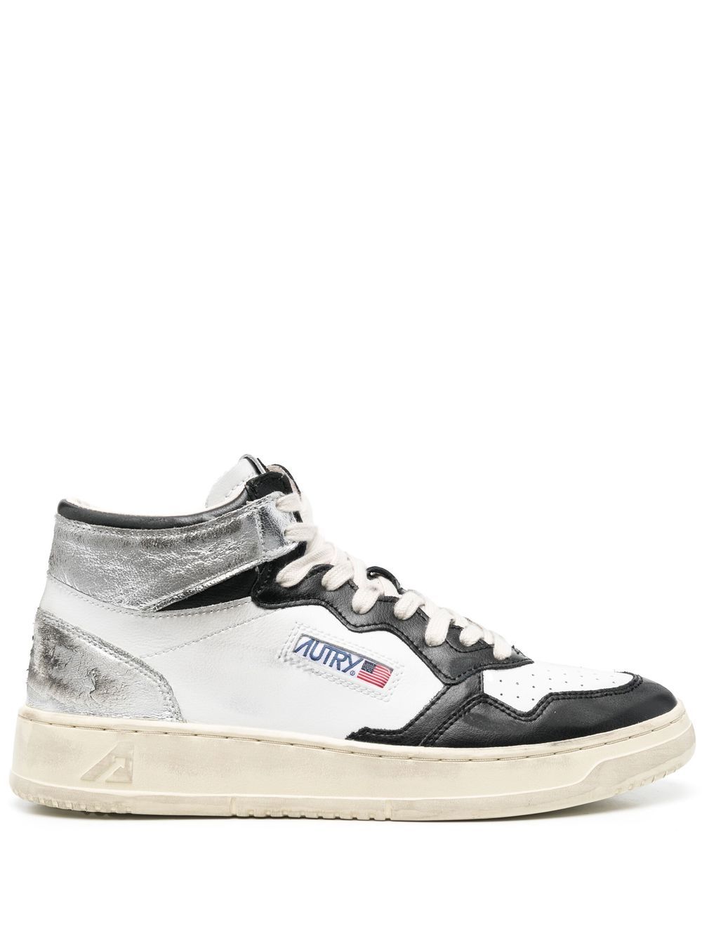 Autry distressed high-top sneakers - White von Autry