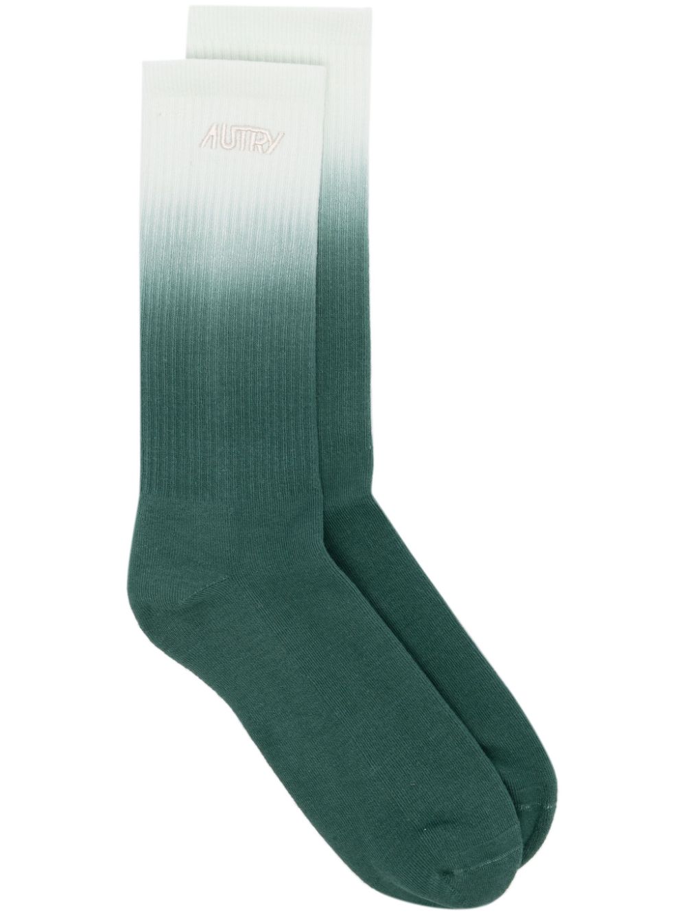 Autry logo-embroidered ombré socks - Green von Autry