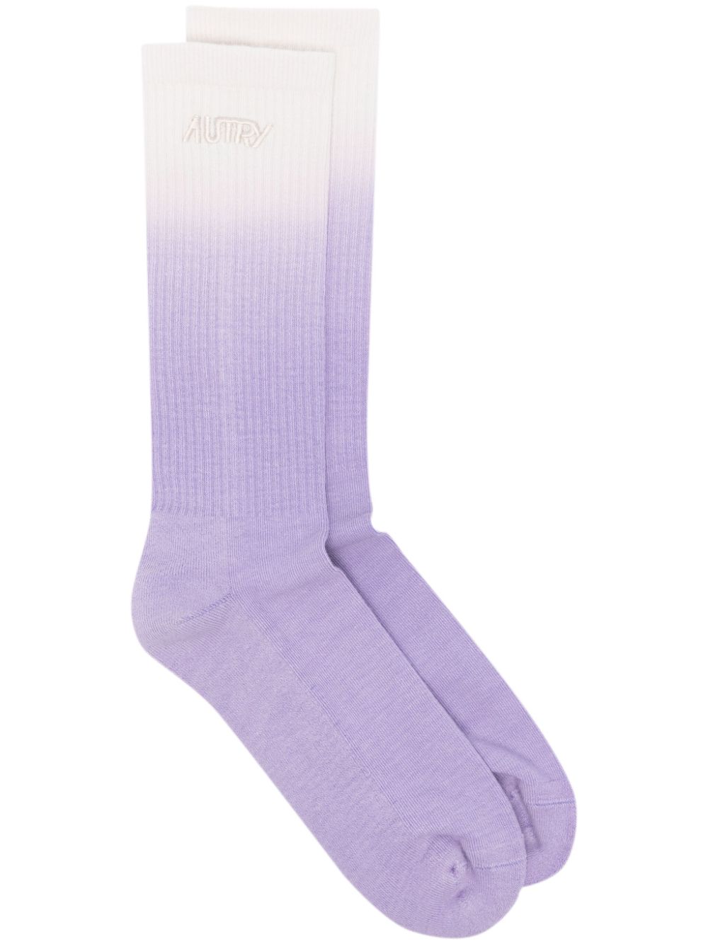 Autry logo-embroidered ombré socks - Purple von Autry