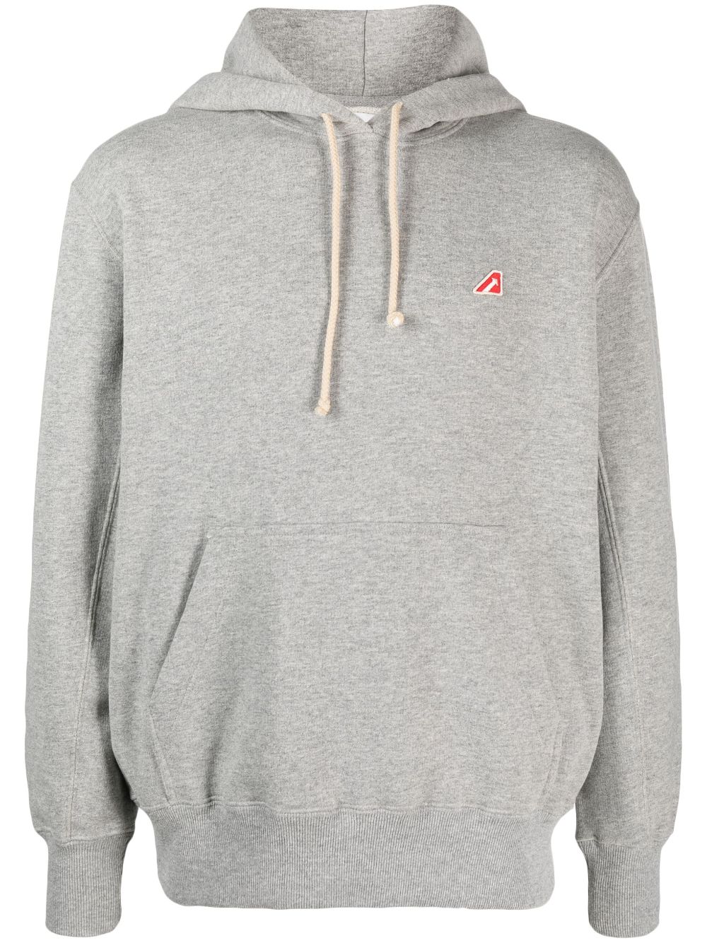 Autry logo-patch cotton hoodie - Grey von Autry