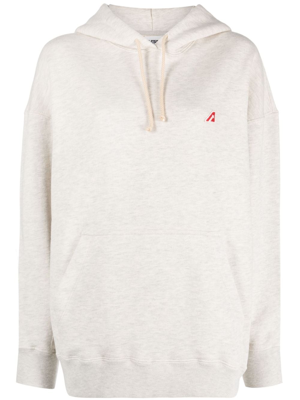 Autry logo-patch cotton hoodie - Neutrals von Autry