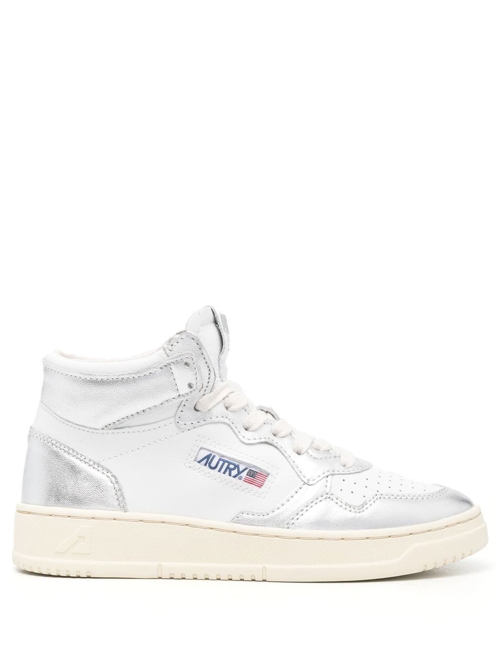 Autry logo-patch lace-up sneakers - White von Autry