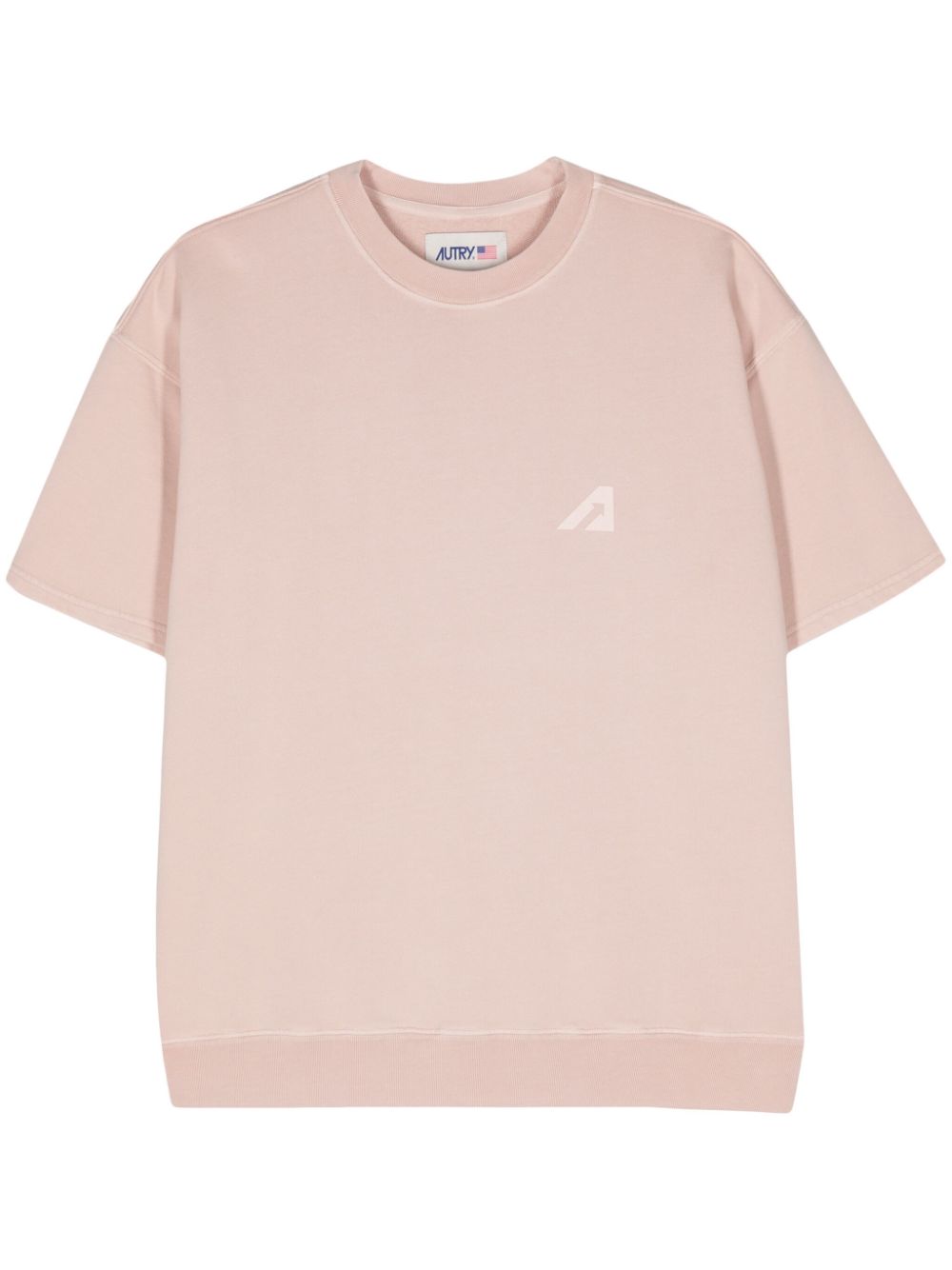 Autry logo-print cotton T-shirt - Pink von Autry