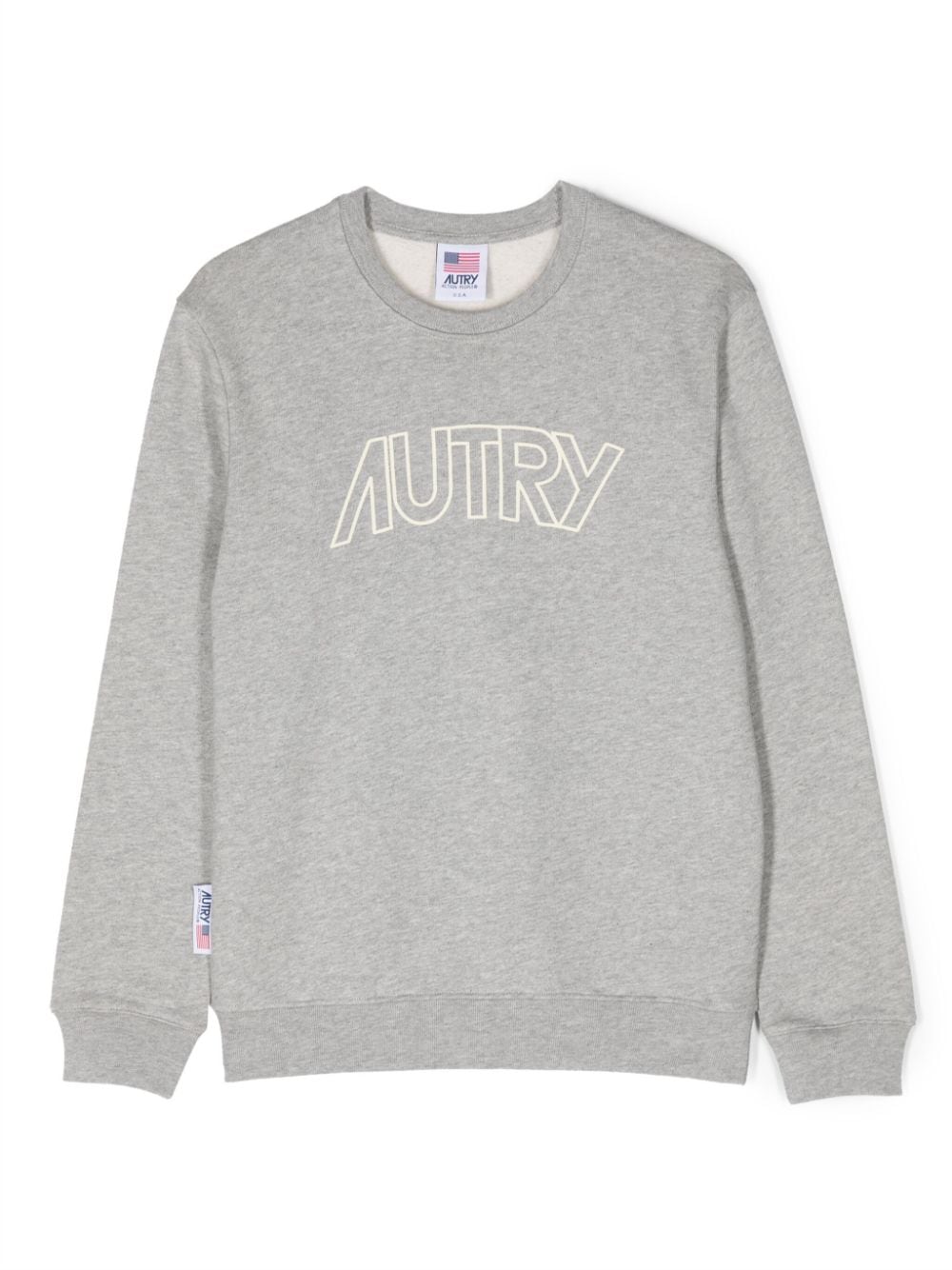 Autry logo-print cotton sweatshirt - Grey von Autry