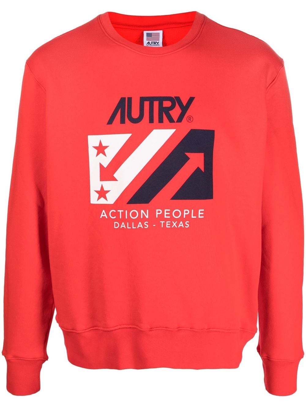 Autry logo-print cotton sweatshirt - Red von Autry