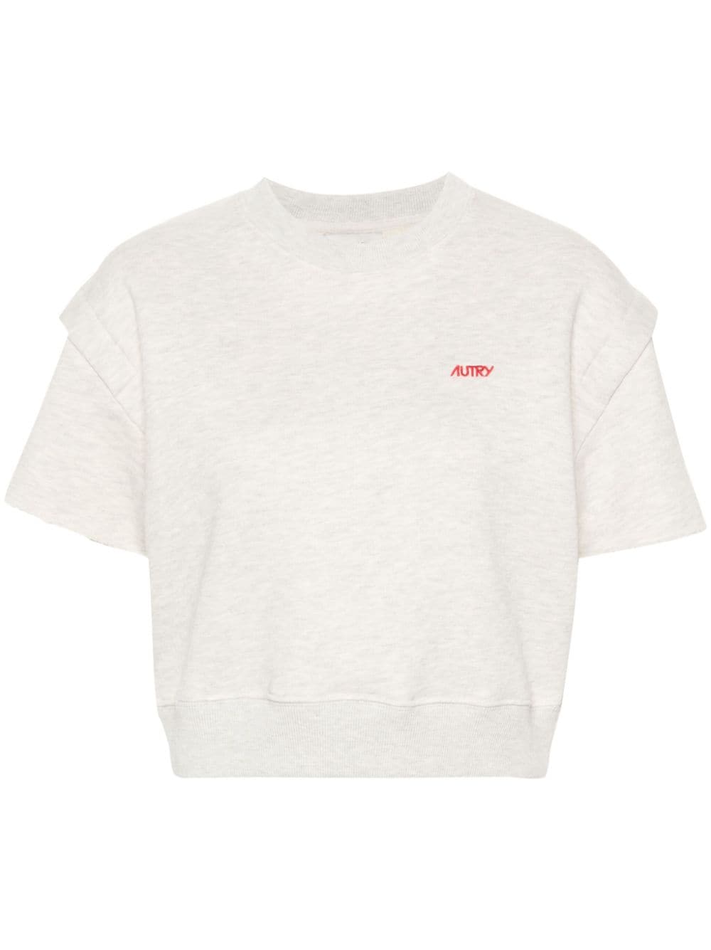 Autry mélange cropped T-shirt - Grey von Autry