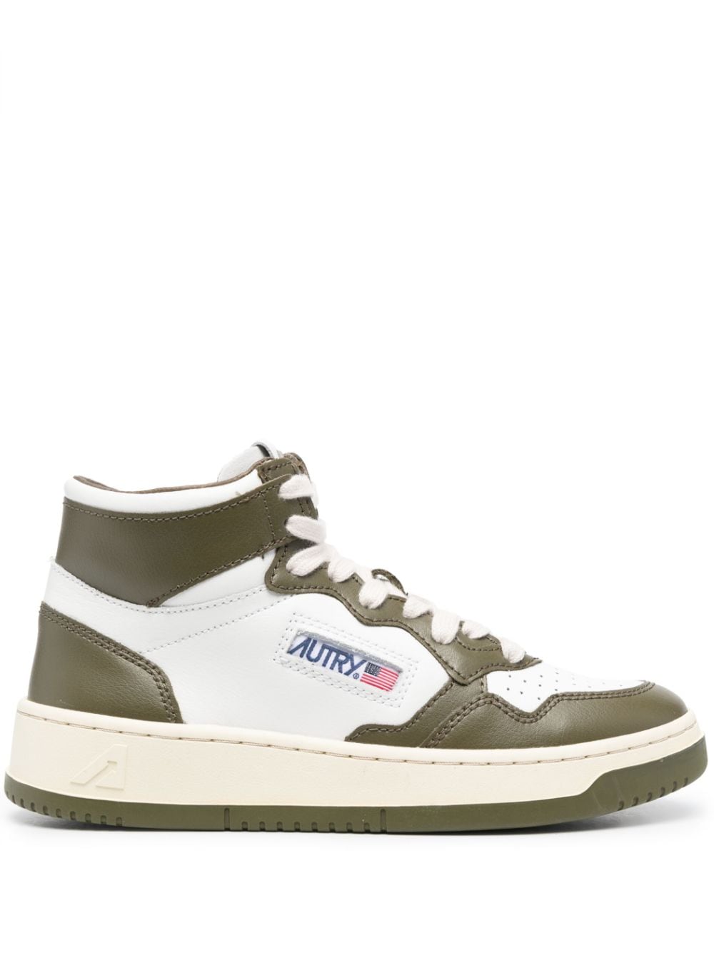 Autry panelled leather high-top sneakers - White von Autry
