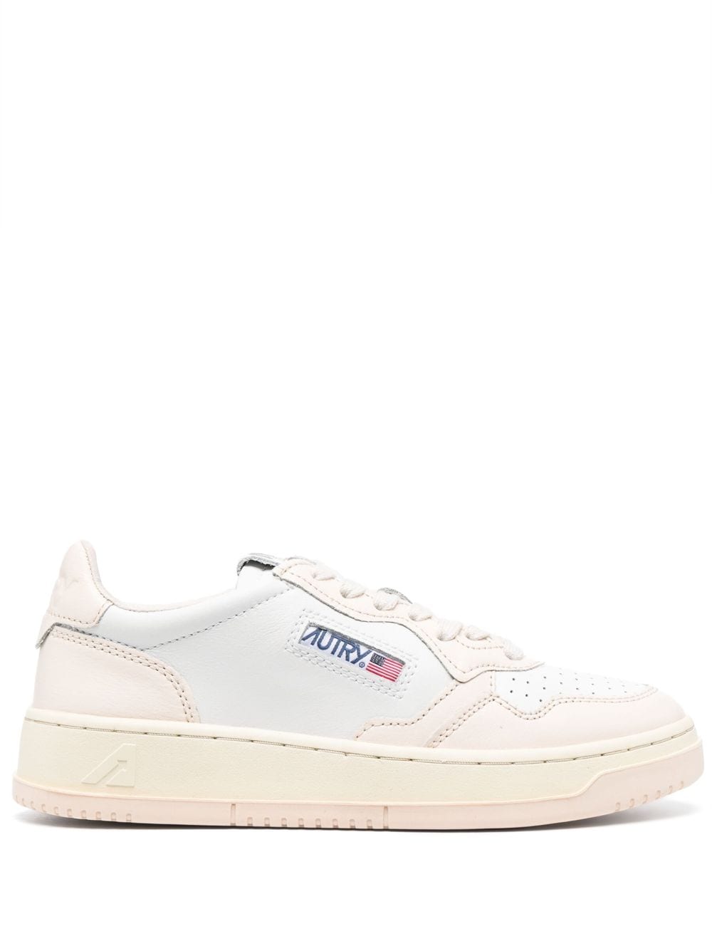 Autry panelled perforated leather sneakers - White von Autry