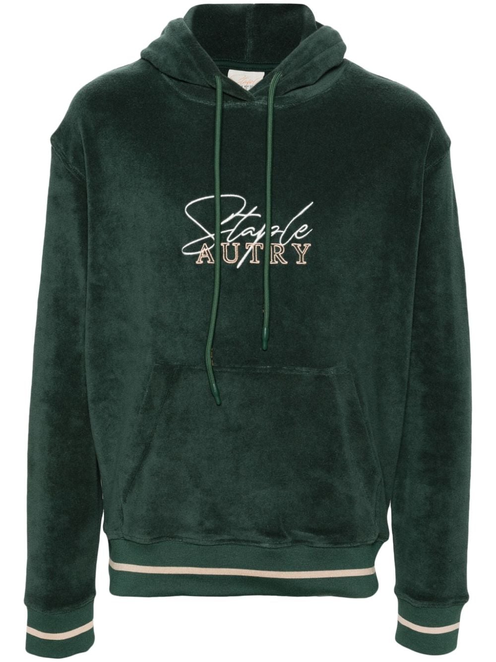 Autry x Staple logo-embroidered hoodie - Green von Autry