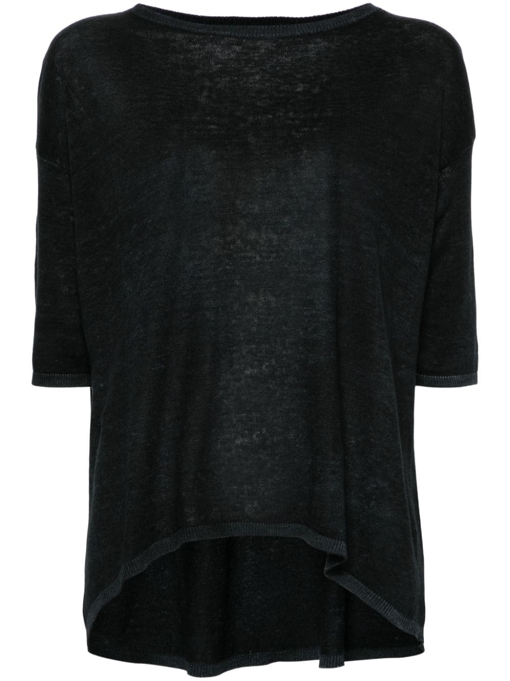 Avant Toi crew-neck knitted T-shirt - Black von Avant Toi